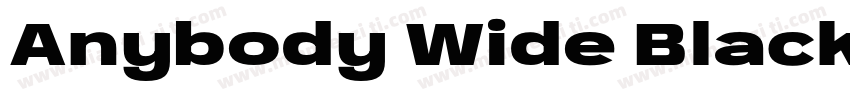 Anybody Wide Black Italic字体转换